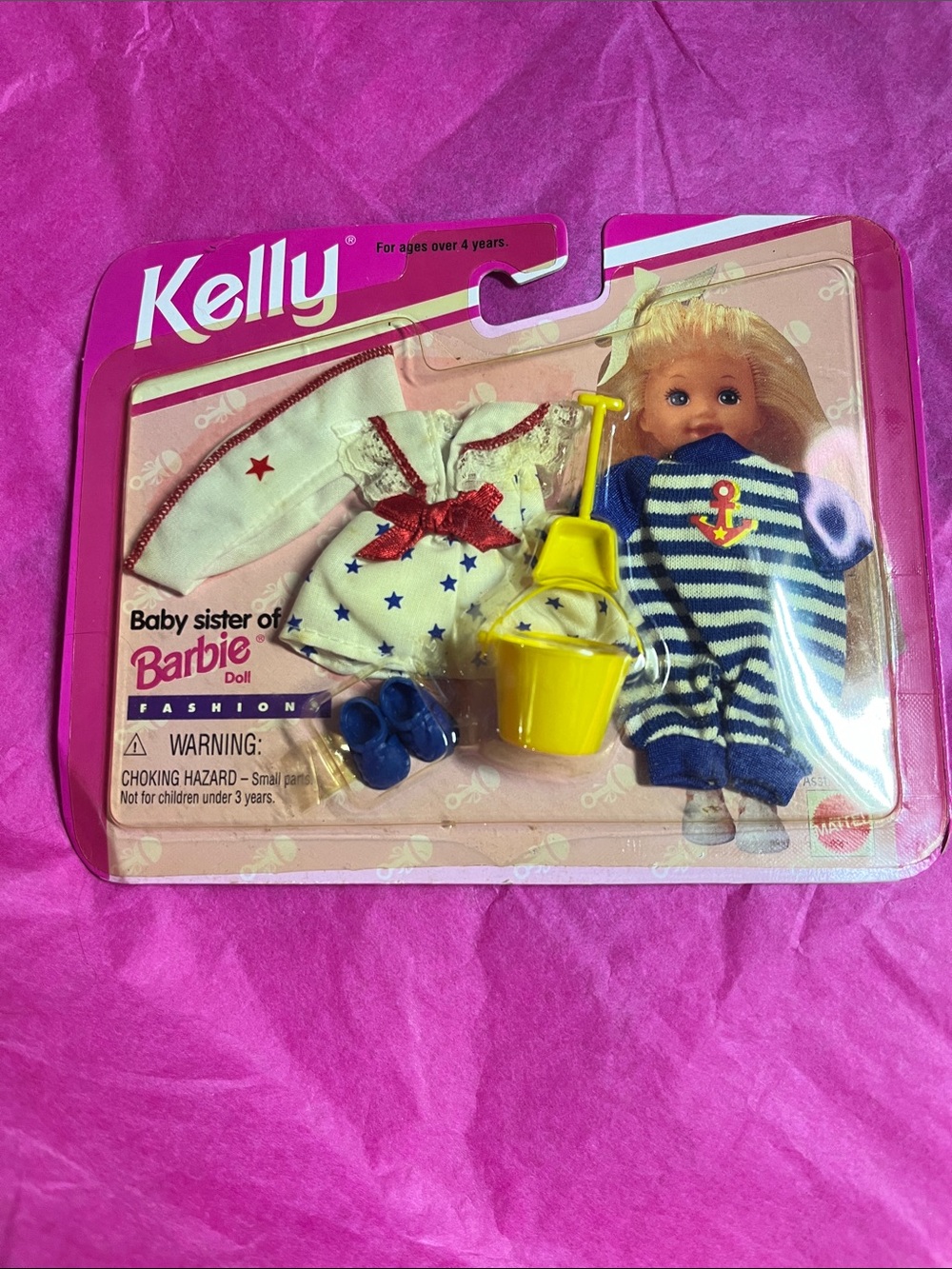 vintage 1995 Barbie Baby Sister Kelly Sailor Fashions set, model #14393